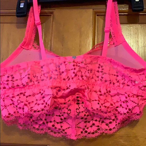 NWOT Bright Pink by VS Lace Bralette - Picture 2 of 5